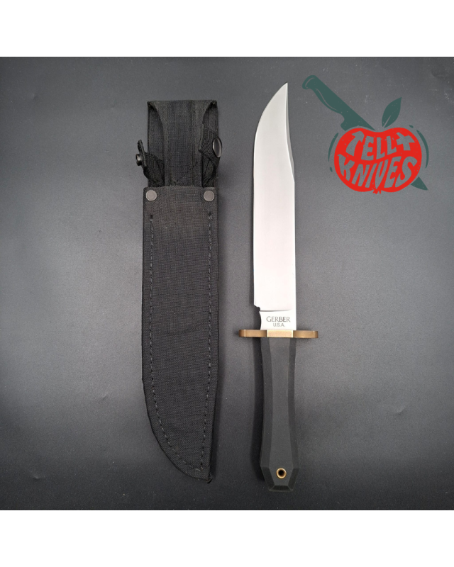 Gerber Legendary Blades Coffin Handle Bowie 440 black nylon sheath