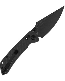 Kansept Fenrir Crossbar Lock Blackwash CPM S35VN Carbon Fiber Handle