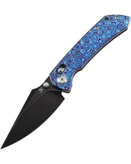 Kansept Fenrir Crossbar Lock Blackwash CPM S35VN Timascus Handle