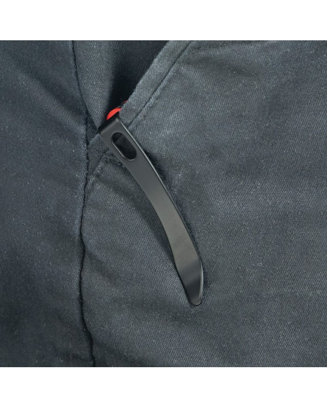 Kubey Hound Crossbar Lock Blackwash 14C28N Stainless Steel Blade Red G10 Handle