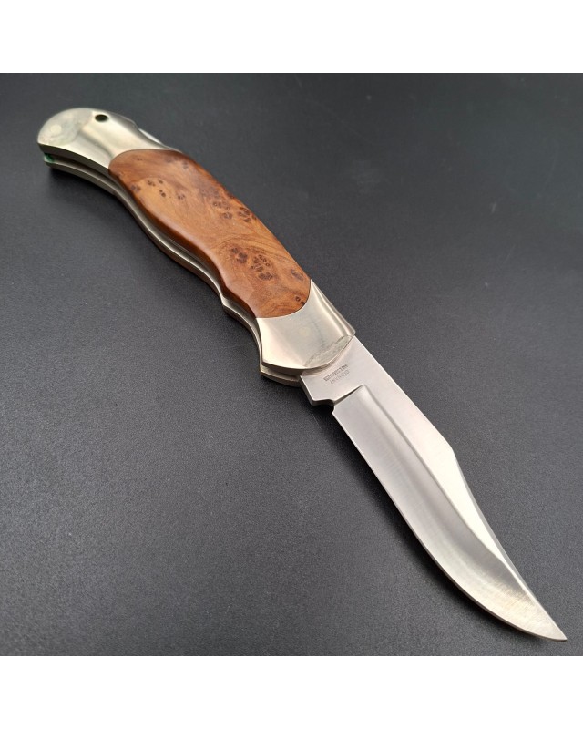 BÖKER Soligen Optima folding knife 1997 Limited Edition 440C stainless steel blade Thuya wood