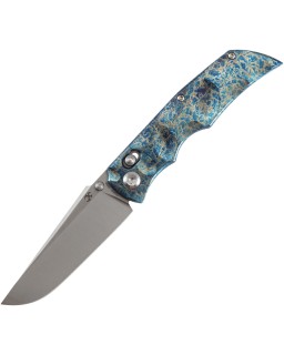 Kansept SIF Crossbar Lock Satin CPM S35VN Steel Blade Lightning Strike Titanium Handle