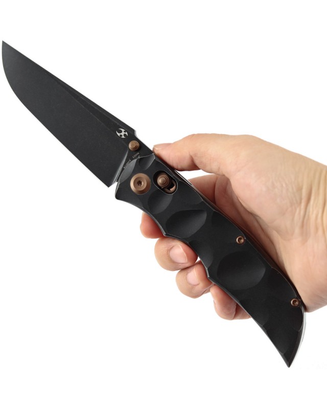 Kansept SIF Crossbar Lock Blackwash CPM S35VN Steel Blackwash Titanium Handle