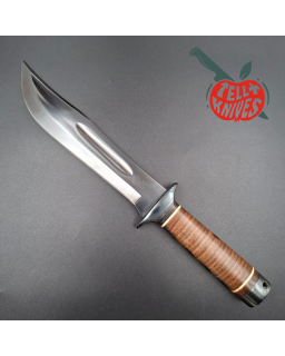 BÖKER HATTORI 2003 USMC Force Recon fighting Knife gun blued SK5 carbon steel stacked leather handle only 300 made