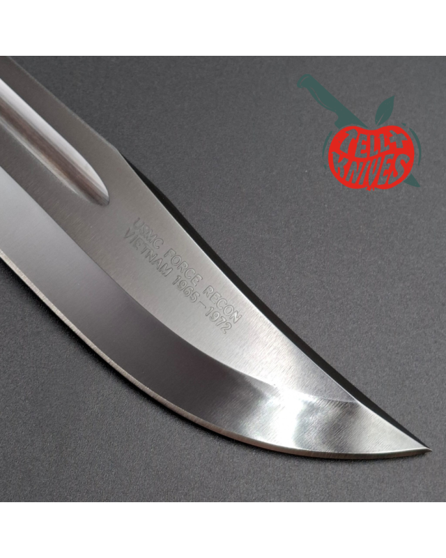 BÖKER HATTORI 2003 USMC Force Recon fighting Knife gun blued SK5 carbon steel stacked leather handle only 300 made