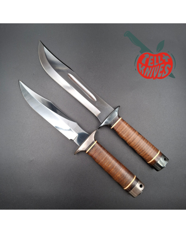 BÖKER HATTORI 2003 USMC Force Recon fighting Knife gun blued SK5 carbon steel stacked leather handle only 300 made