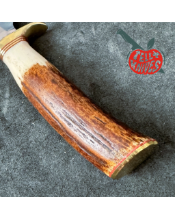 Randall Made Knives Model 26 - 4 Pathfinder carbon steel brass guard and pommel stag handle brown leather sheath