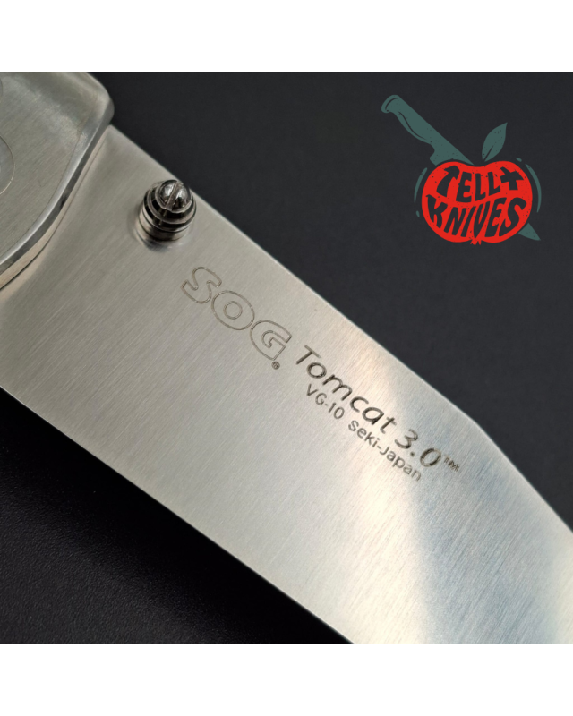 SOG 2009 TomCat 3.0 Kataba LTD Carbon Fiber and VG-10 Blade S95SL G10 handle with pouch and box