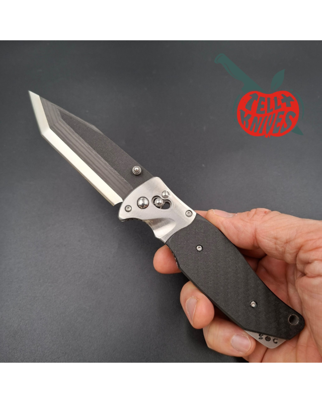 SOG 2009 TomCat 3.0 Kataba LTD Carbon Fiber and VG-10 Blade S95SL G10 handle with pouch and box