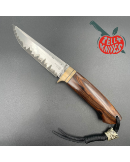 Sergey Shidlovskiy Custom Knives Model Hunter Classic Laminate forged REX121 & N690 stainless steel silver nickel guard 