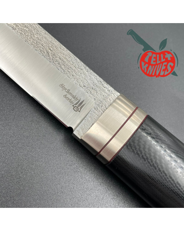 Sergey Shidlovskiy Custom Knives Model Classic Tanto forged Bohler N690 stainless steel silver nickel guard polished bla