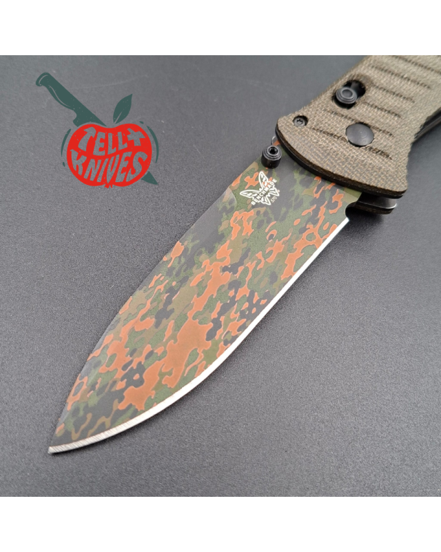 Benchmade 2026 Presidio II Limited Edition S30V steel Camo Cerakote pattern blade brown canvas micarta handle