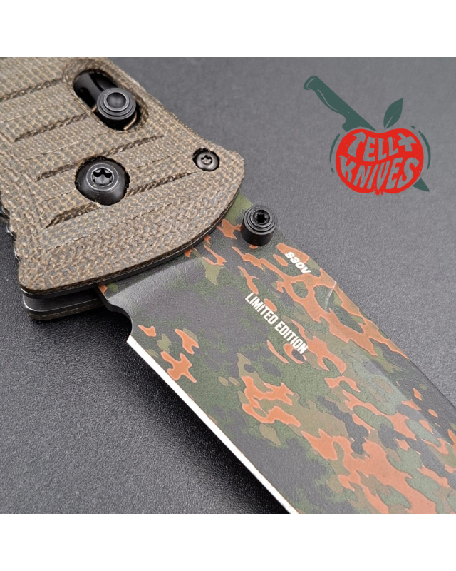 Benchmade 2026 Presidio II Limited Edition S30V steel Camo Cerakote pattern blade brown canvas micarta handle