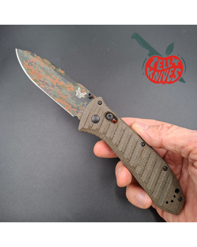 Benchmade 2026 Presidio II Limited Edition S30V steel Camo Cerakote pattern blade brown canvas micarta handle