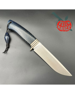 Sergey Shidlovskiy Model Classic 15 Böhler K110 steel blade nickel silver guard brown leather sheath