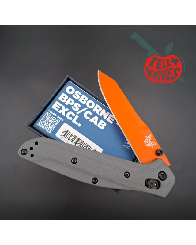 Benchmade 940OR-2405 Osborne S30V Steel orange Cerakote blade finish grey G10 handle Bass Pro Shop Exclusive