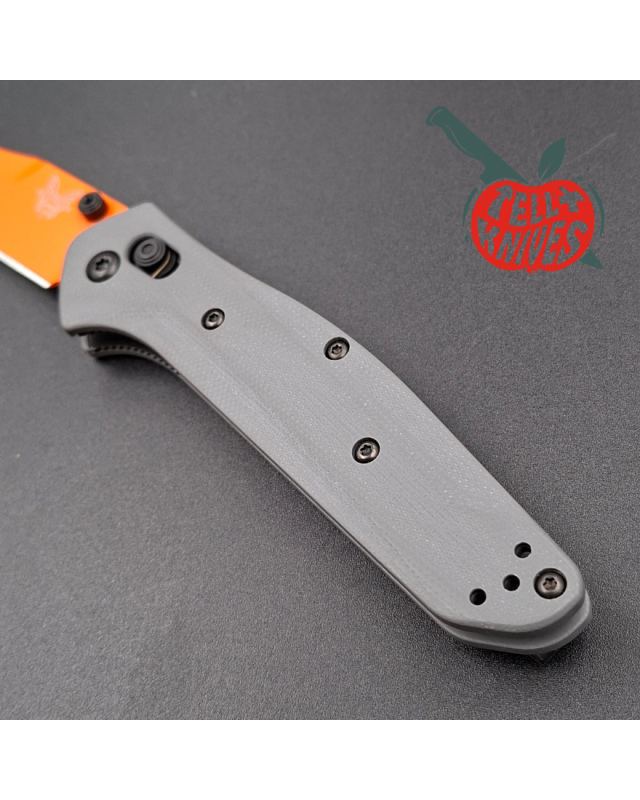 Benchmade 940OR-2405 Osborne S30V Steel orange Cerakote blade finish grey G10 handle Bass Pro Shop Exclusive