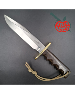 Randall Made Knives Vietnam Era Model 14 7.5 Attack full tang forged carbon steel brass guard black micarta handle