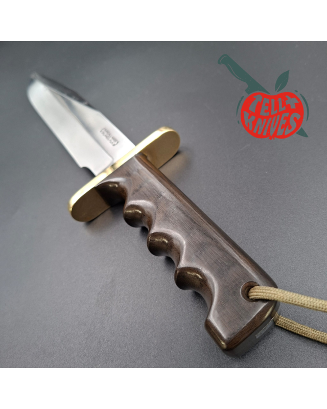 Randall Made Knives Vietnam Era Model 14 7.5 Attack full tang forged carbon steel brass guard black micarta handle