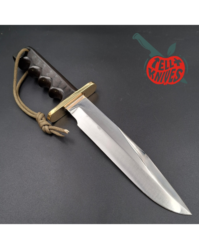 Randall Made Knives Vietnam Era Model 14 7.5 Attack full tang forged carbon steel brass guard black micarta handle