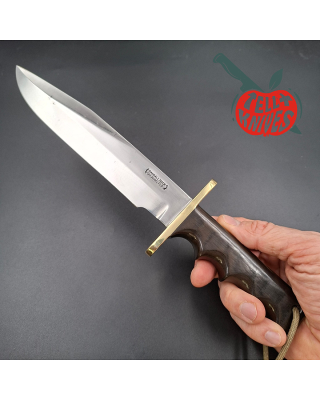 Randall Made Knives Vietnam Era Model 14 7.5 Attack full tang forged carbon steel brass guard black micarta handle