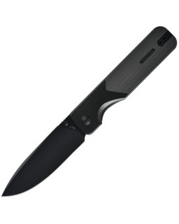 Oknife Duron Framelock Black PVD Nitro V Steel Blade Stealth Gray OAL Super ALU Handle