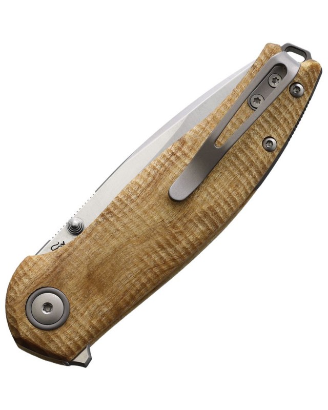 Viper Knives Vale folding knife CPM-MagnaCut steel satin finish flamed poplar wood handle Jesper Voxnaes Design