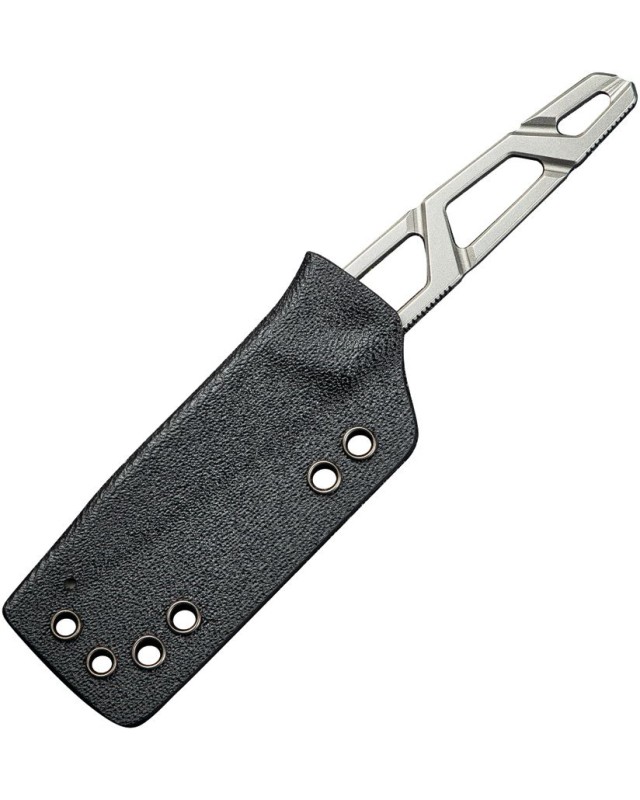 SENCUT TEXO Neck Knife Stonewash finish full tang 9Cr18MoV stainless steel black kydex sheath