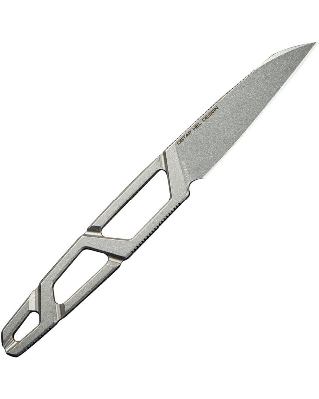 SENCUT TEXO Neck Knife Stonewash finish full tang 9Cr18MoV stainless steel black kydex sheath