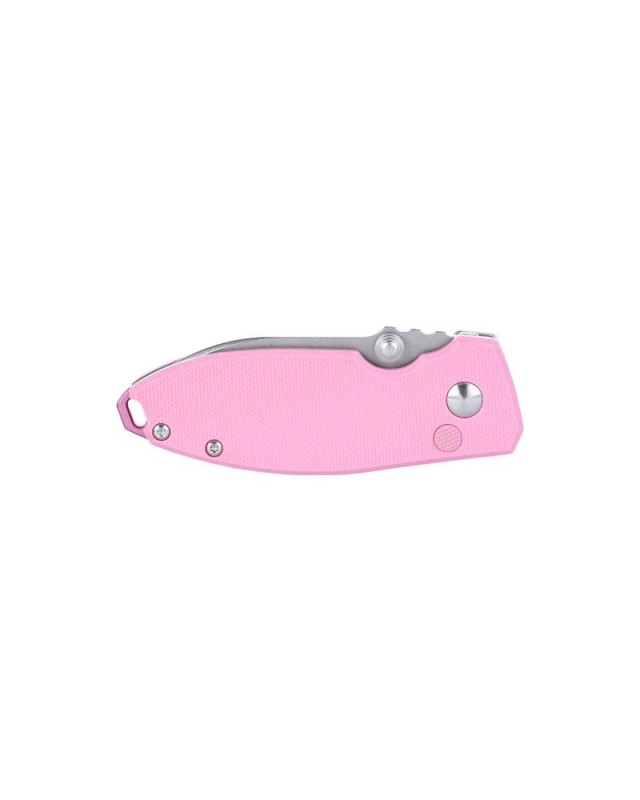 CRKT Squid Button Lock Folding Knife 14C28N Steel Pink G10 Handle