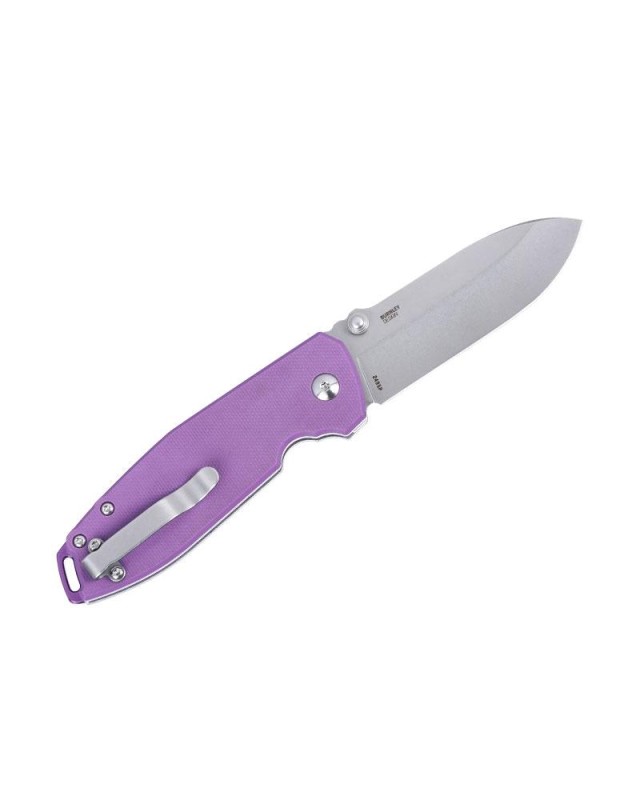 CRKT Squid XM Folding Knife 14C28N Steel Purple G10 Handle