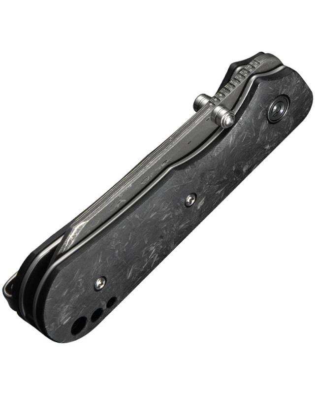 Civivi Crabby Folding Knife CIVC240553 Damas Steel Black Carbon Fiber Handle