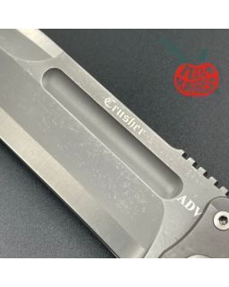 ADV Tactical Crusher S35VN steel blade blasted finish blade V-milled titanium handle folding tail lock
