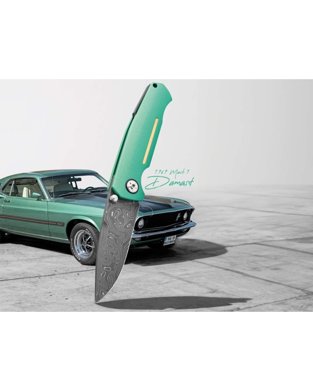 Boker Solingen 1969 Mustang Mach 1 Damast blade aluminium handle