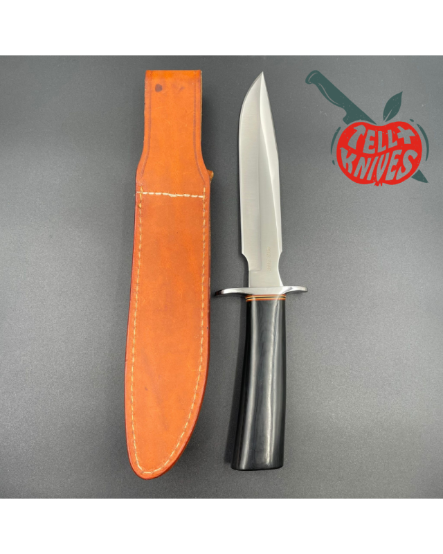 Cold Steel R1 Military Classic 400 Series Stainless Taiwan AUS-8A steel black micarta handle brown leather sheath