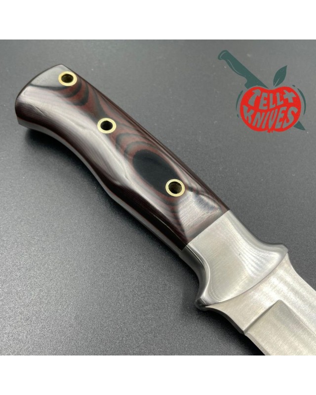 AL MAR KNIVES AMK SERE 3004 small Fighting Knife full tang AUS-6A steel micarta handle black leather sheath Special Forc