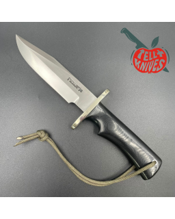 Randall Made Knives Model 15 5.5 Airman forged stainless steel black micarta single finger handle nickel silver guard