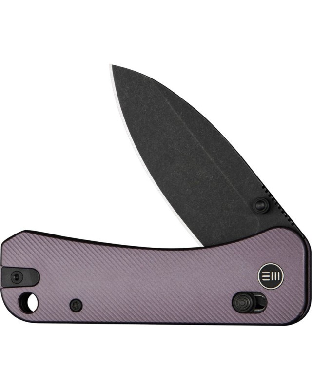 WE Knife Co Banter 2 Crossbar Lock S35VN steel blackwash finish blade Purple Aluminium handle