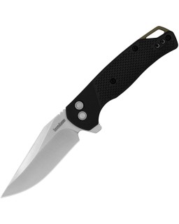 Kershaw Runoff Folding Knife 8Cr13MoV Steel Black GFN Handle Button Lock 1429