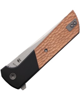 North Mountain Blade Chop2 SLD-Magic Steel Button Lock hammered Copper handle