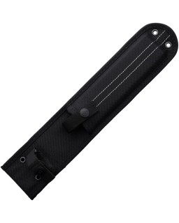 ONTARIO RAT-7 fixed blade 1075HC steel black coated blade black micarta handle black nylon sheath