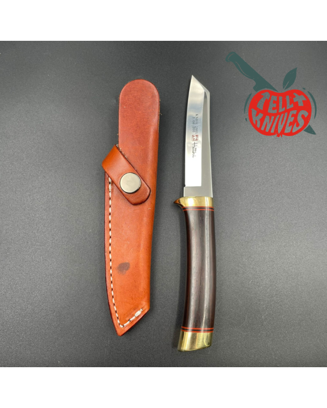 Hattori fixed blade "2005 Knife of the Year" Reverse Tanto 3717 VG-10 stainless steel brass guard and pommel ebony wood 
