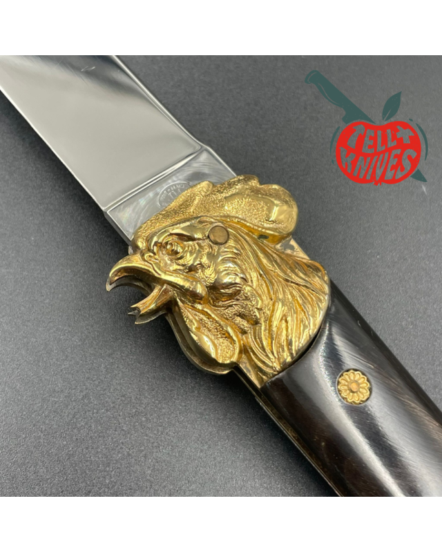 Jacques MONGIN Bicentenaire Révolution Française couteau pliant lame acier inox finition miroir mitres plaqué or manc