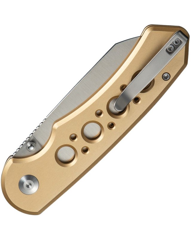 Civivi Pragma Prime folding knife 14C28N steel stonewash finish blade Button Lock Champagne Aluminium Handle Flipper