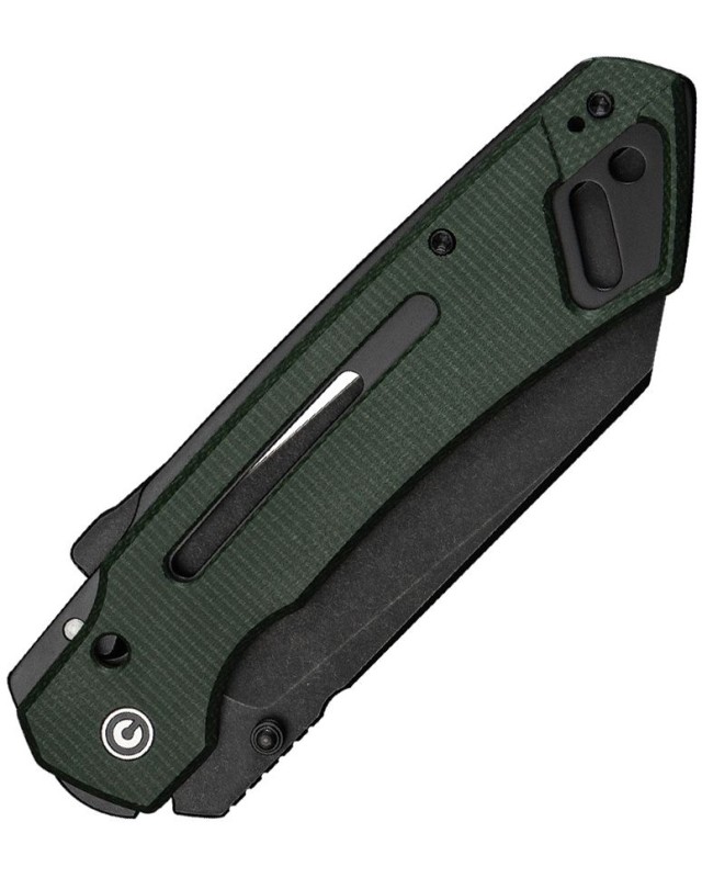 CIVIVI Buster FG Nitro-V steel blackwash finish Superlock Green Canva Micarta handle