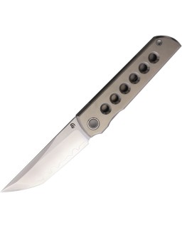 North Mountain Blade Chop Classic Tanto SLD-Magic Steel Frame Lock Titanium handle Flipper