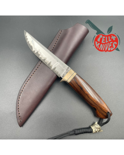 Sergey Shidlovskiy Custom Knives Model Hunter Classic Laminate forged REX121 & N690 stainless steel silver nickel guard 