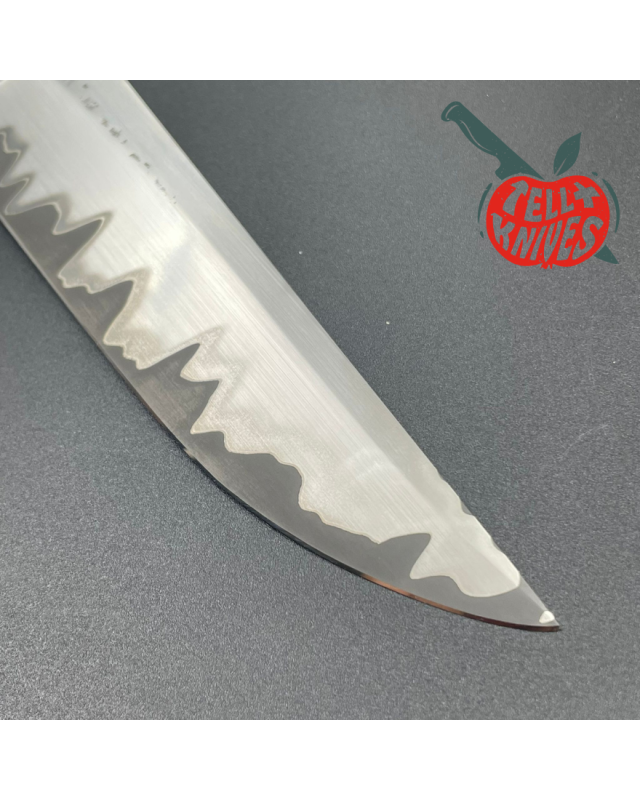 Sergey Shidlovskiy Custom Knives Model Hunter Classic Laminate forged REX121 & N690 stainless steel silver nickel guard 