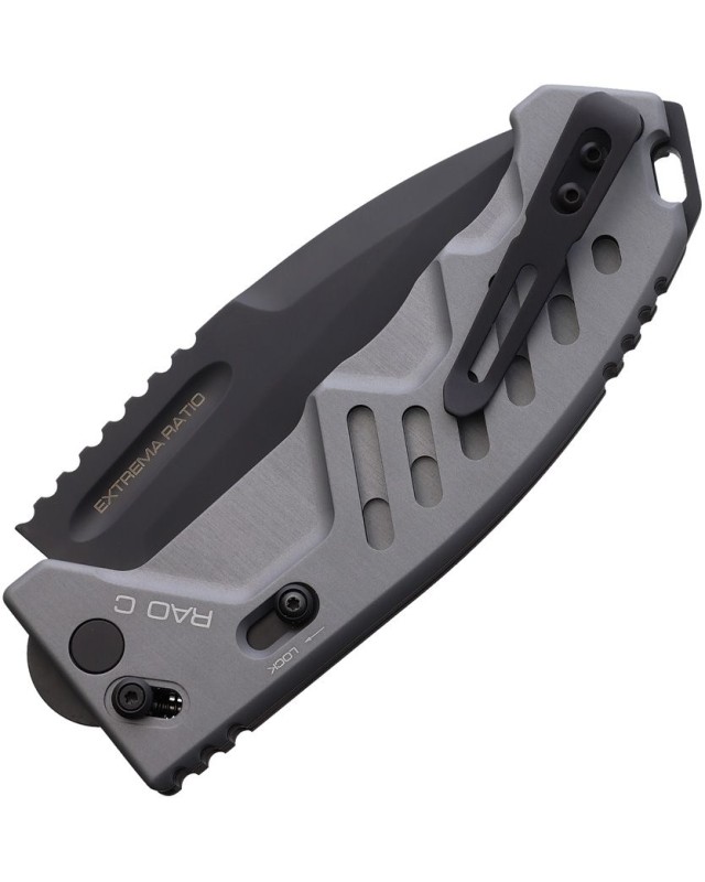 Extrema Ratio  RAO C Crossbar Lock Black MIL-C-13924 burnished Bohler N690 stainless blade Grey aluminium handle