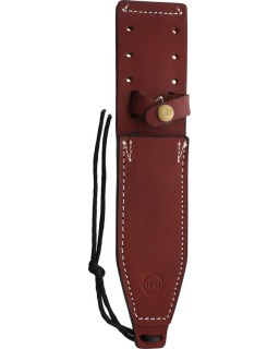 1881 Knife Works AIO 2 Fixed Blade Full Tang 1095HC carbon steel black G10 handle Brown leather sheath